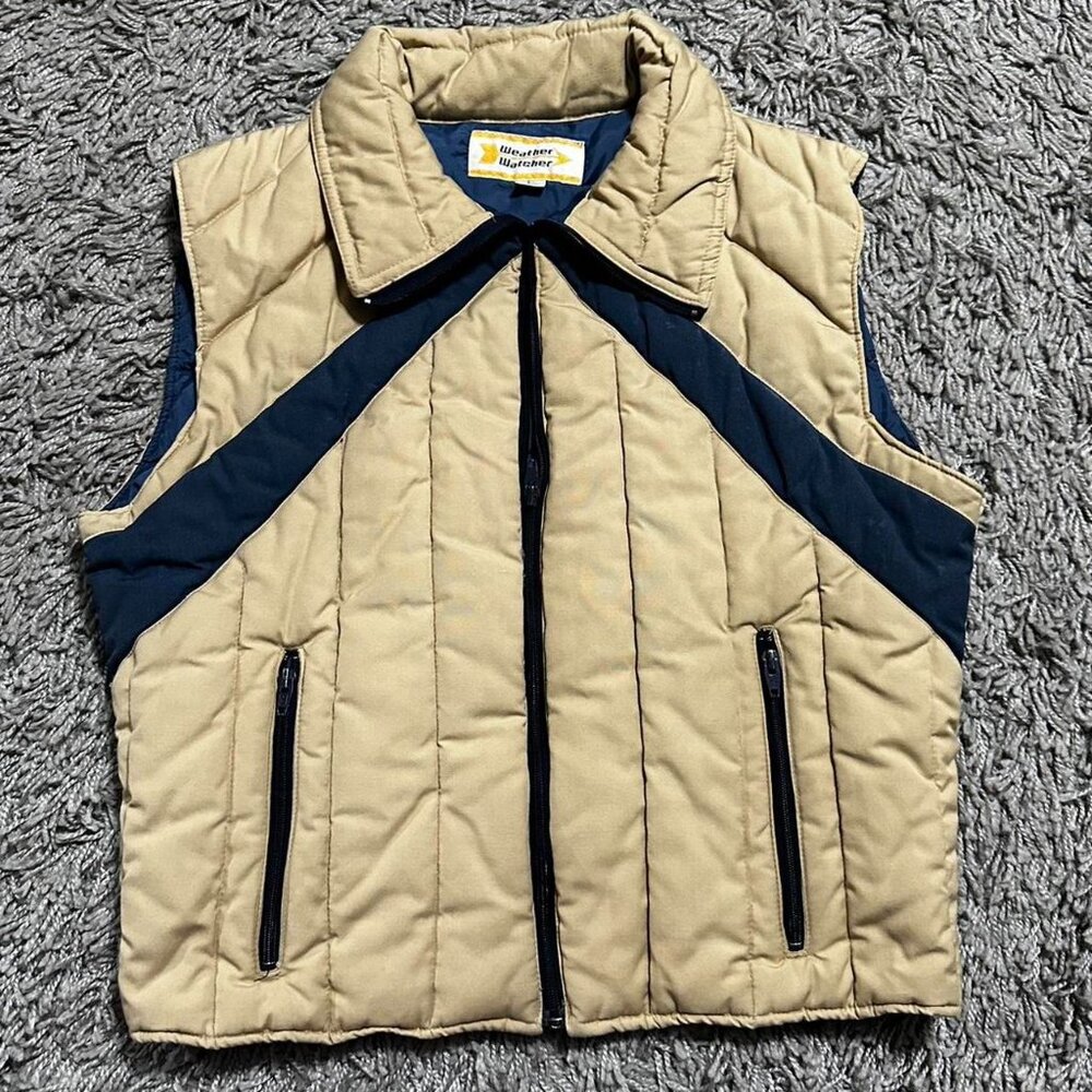 Vintage Weather Watcher Retro 80s Puffer Down Vest Size L